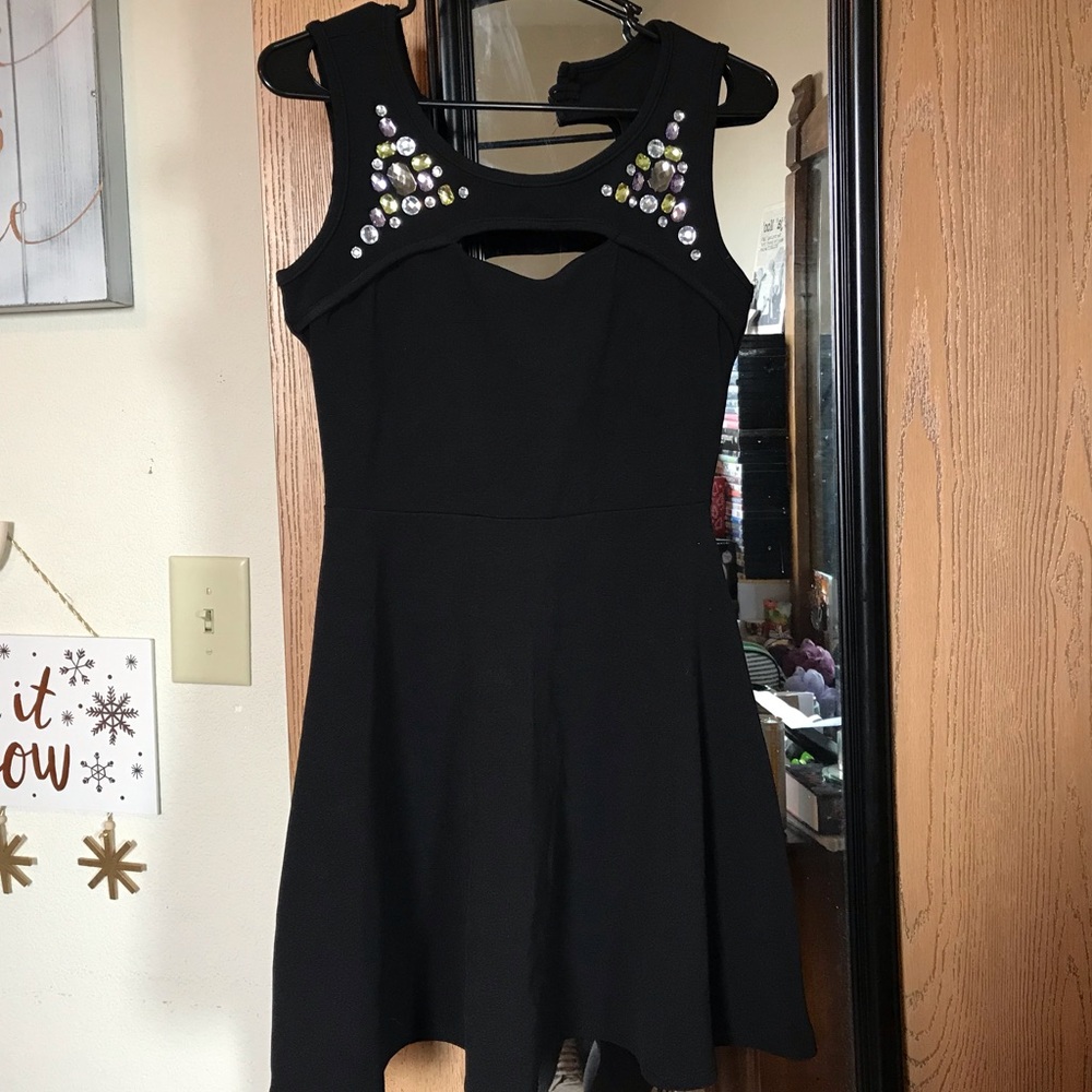 Embellished little black dress